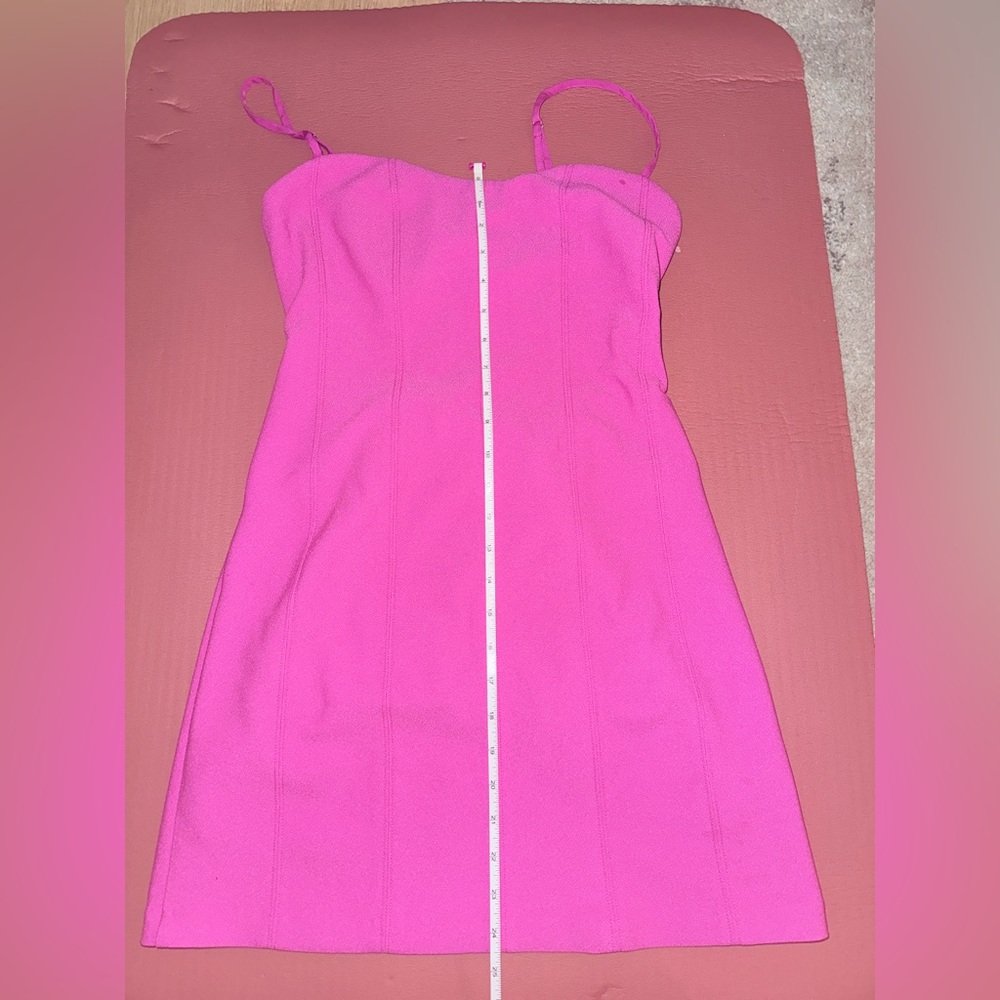 Abercrombie & Fitch size Medium hot pink mini dress w/ cut outs - Picture 8 of 12